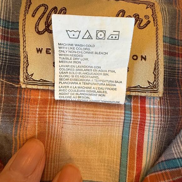 Wrangler Western Snap Shirt XL Plaid Pearl Snap Cowboy Rodeo - Picture 4 of 8